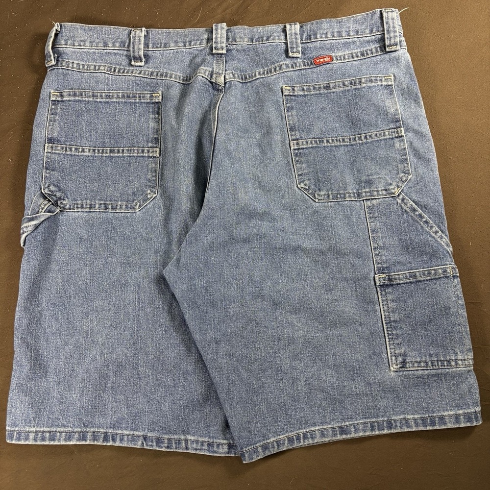 Vintage Wrangler Carpenter Denim Shorts Mens 40 Blue Workwear Utility Relaxed